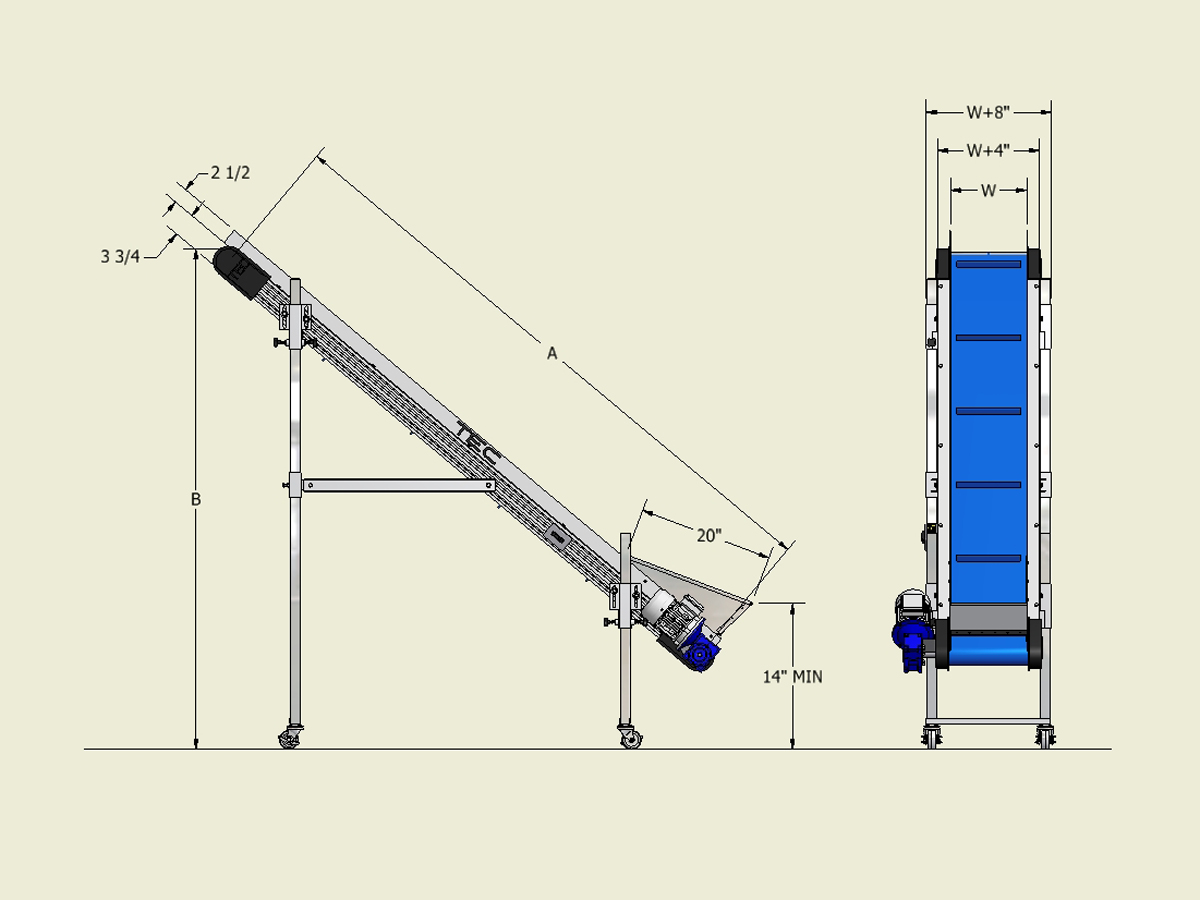 Incline Ultraline Series Conveyors TEC Engineering Corp.